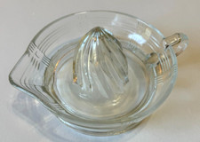 Vintage Clear Glass Juicer Medium Size W/Handle