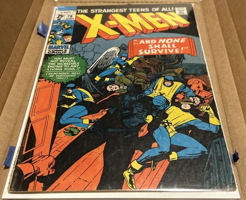 X-MEN #70 (1971) “And None Shall Survive!”Vintage Comic Book