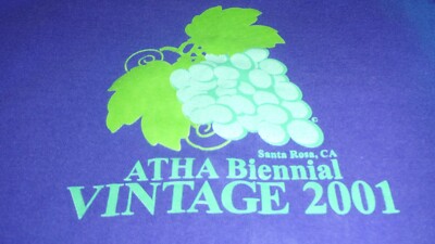 Vintage 2001 Santa Rosa CA ATHA T-Shirt Men s Size XXLarge Purple