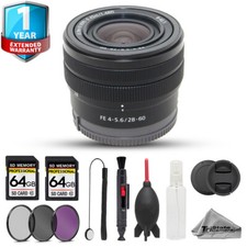Sony FE 28-60mm f/4-5.6 Lens - 10pc 128GB Memory Bundle  1 Yr Warranty