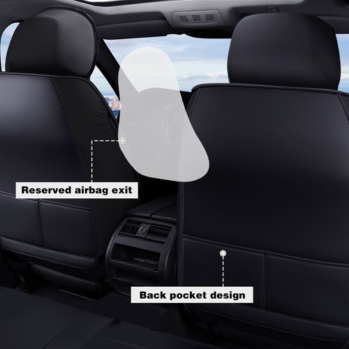For Volkswagen VW Car Seat Covers Full Set Front Back Leather Cushion Protector - Picture 8 of 17