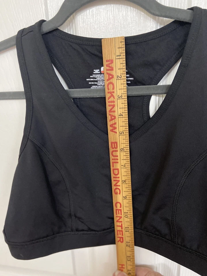 Sujetador deportivo negro Danskin Now para mujer talla L espalda deportiva Foto 4 de 4