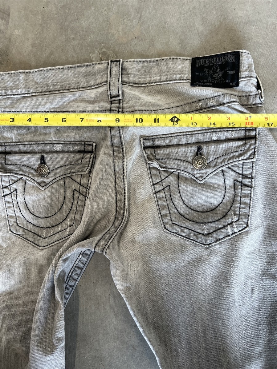 TRUE RELIGION GREY GRAY Jeans Women's Size 27 27X31” TRW4100 TRUE RELIGION GREY GRAY Jeans Women's Size 27 27X31” TRW4100