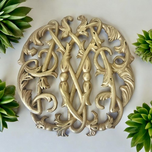 Vintage Colonial Williamsburg Cypher Brass Trivet
