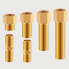 BSP 1/2" Brass Male/Female Thread Coupler Joiner Pipe Adapter Connector Fittings
