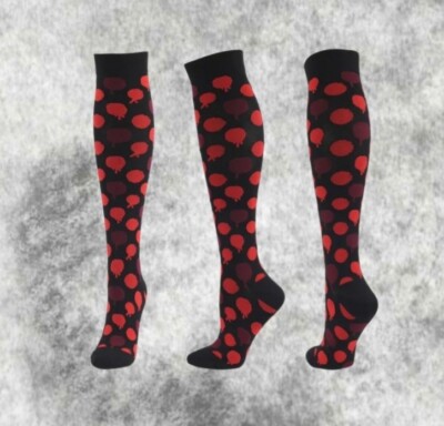 Neu 2 Paar Gothic Blutflecken Kompression Sport Socken Gr. UK 6 - 11 EU 39 - 43