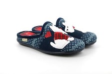 CI2604 GRUNLAND FAYE SLIPPER WOMEN WITH BLUE PATTERN DOG COMFORTABLE GR NLAND CIAB