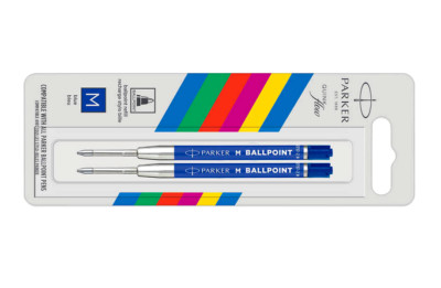 2 Parker QUINKflow Basic Kugelschreiberminen __M  blau DE ISO12757-2