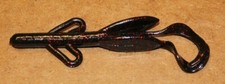 6" Big Hog Brush Hog Style Black Neon 50 count bag bulk Bass worm