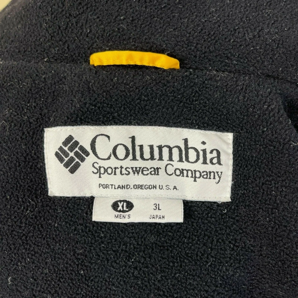 Columbia 男式 Puffy 滑雪夹克尺寸 XL 黄色 F9 XB5148 尼龙羽绒绝缘 — 第 4/4 张图片