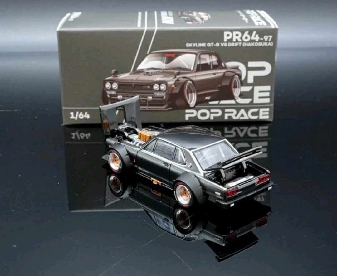 ミニカー POPRACE 1/64 SKYLINE GT-R V-S DRIFT POPRACE 1:64 SKYLINE GT-R DRIFT (KENMERI) - ADVAN LIVERY – Horizon