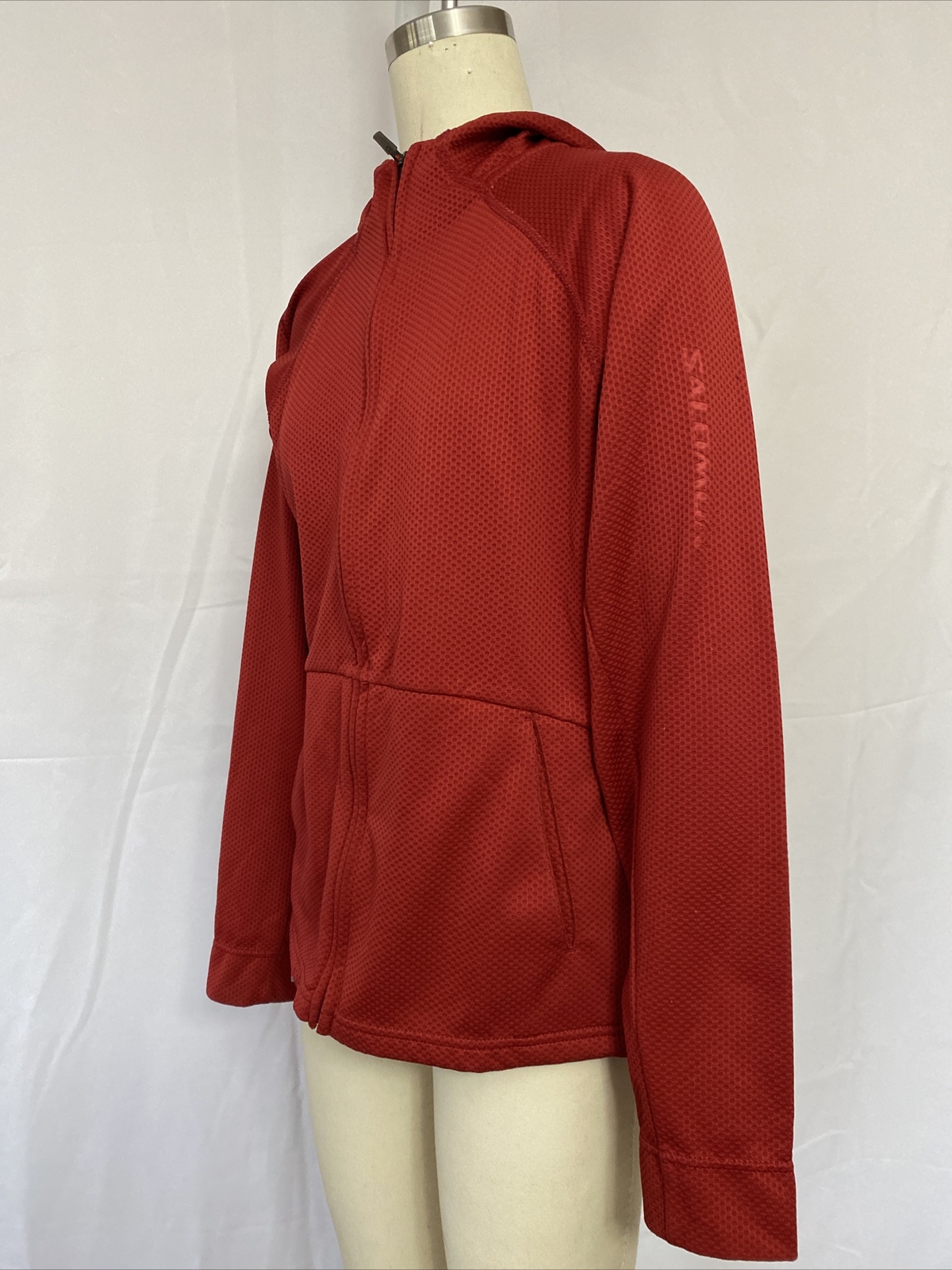 Giacca atletica Salomon ActiTherm da donna taglia M rosa rossa cerniera intera peso medio