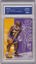 KOBE BRYANT ROOKIE CARD GEM MINT 10 RC Skybox Premium $$ Lakers Basketball RARE!