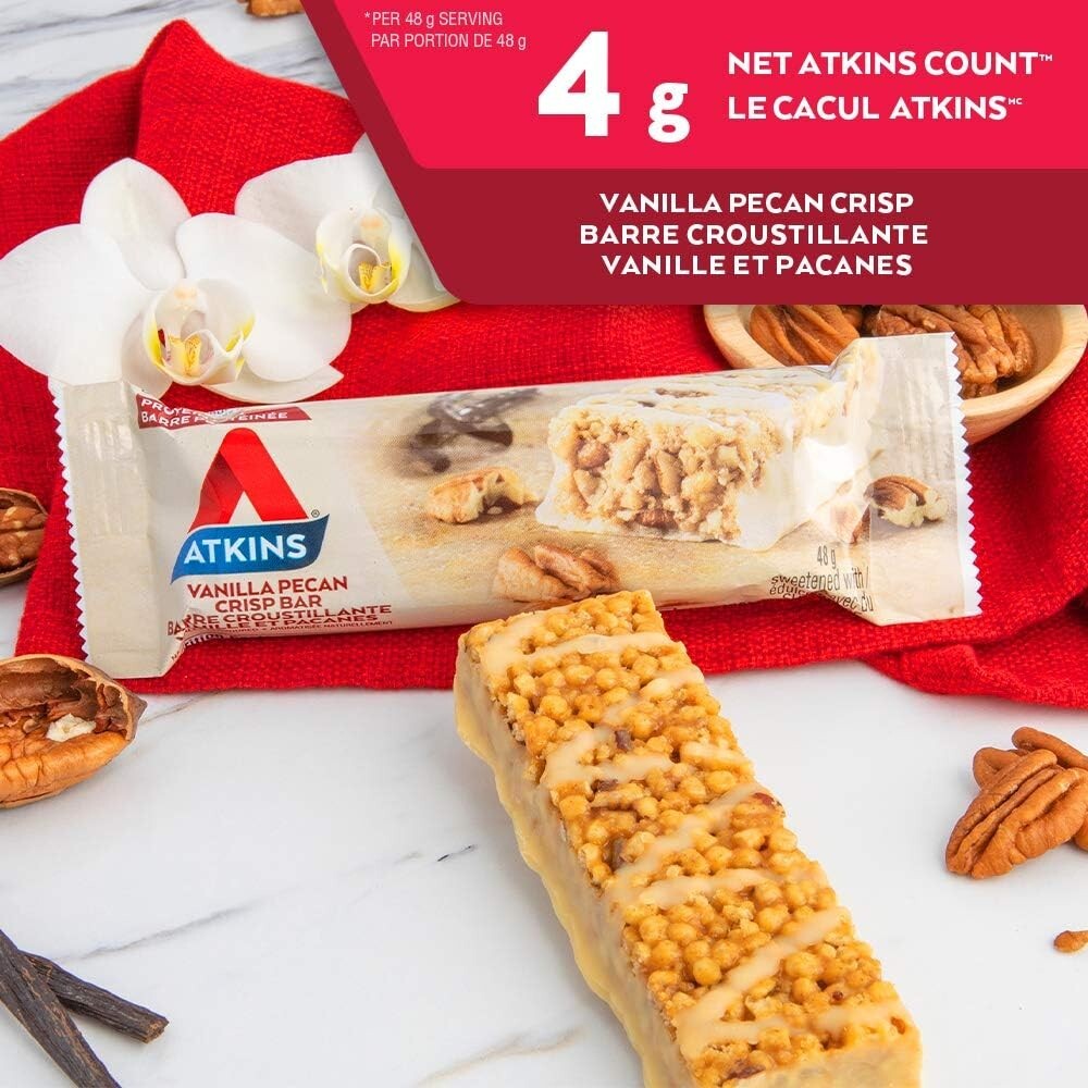 atkins vanilla pecan crisp bar