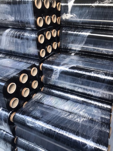 Pallet Wrap Black Stretch Shrink Cling Film Roll for Furniture Industrial Uses - Picture 2 of 5