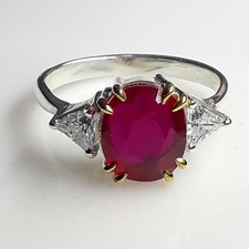 Natural 6.00 Carat AAA Quality 925 Sterling Silver Handmade Ruby Womens Ring
