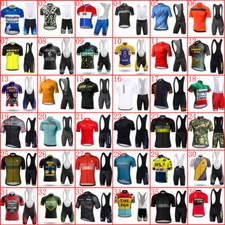 Summer Breathable Cycling Jersey Bib Shorts Sets Mens Outdoor Team Bike Outfits