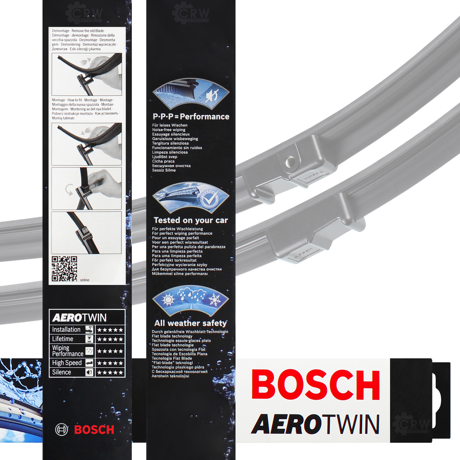 Scheibenwischer Wischblatt 3397118927 530mm/475mm AeroTwin SET 
