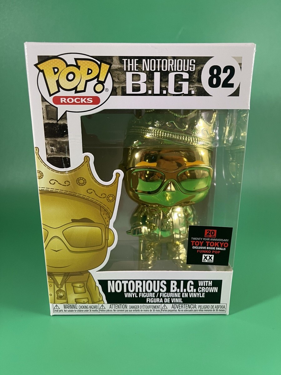 Funko Pop Notorious B.I.G. with Crown #82 Gold Toy Tokyo