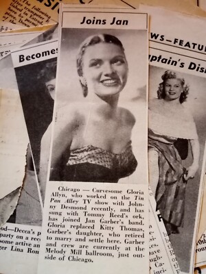El24 Ephemera 50er Jahre Jazz Bild Gloria Allyn 
