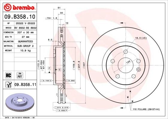 BREMBO Discofreno  09.B358.11