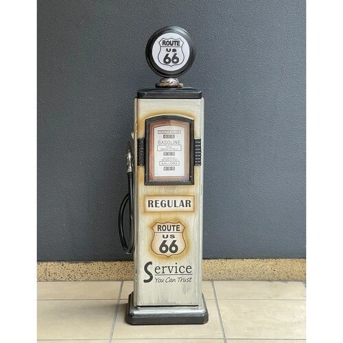 CDタワー　キャビネット　ルート66 ガソリンスタンド レトロ Route 66 CD Holder Rack 54 Disc Storage Silver Color Gas