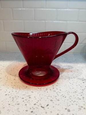 MELITTA Signiture 1-cup pour over tritan translucent cup red coffee tea espresso