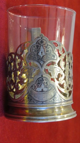 Teeglashalter in Tulatechnik Russland um 1930 875er Silber 86gr. - Bild 8 von 10