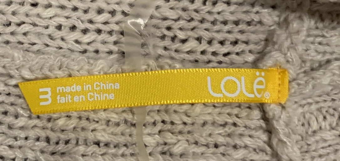 lole open front cotton mohair blend sweater