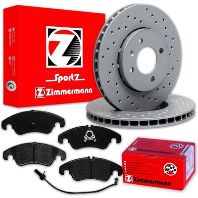 Zimmermann SPORT BREMSSCHEIBEN 345mm + BELÄGE VORNE für AUDI A4 B8 8K + A5 8T 8F