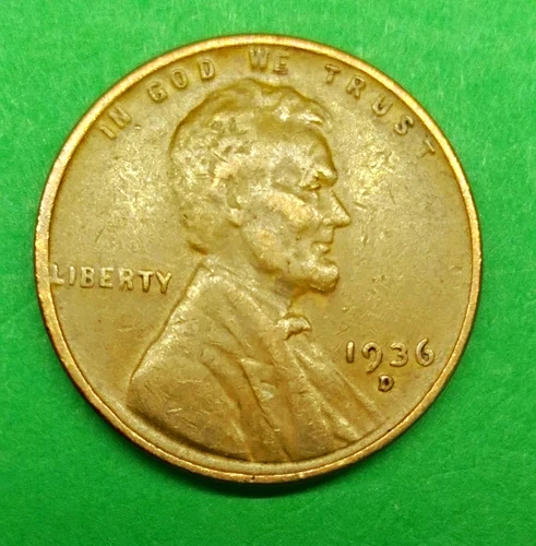 1936-D VF/XF Lincoln Wheat Penny Cent -Nice Detail #44
