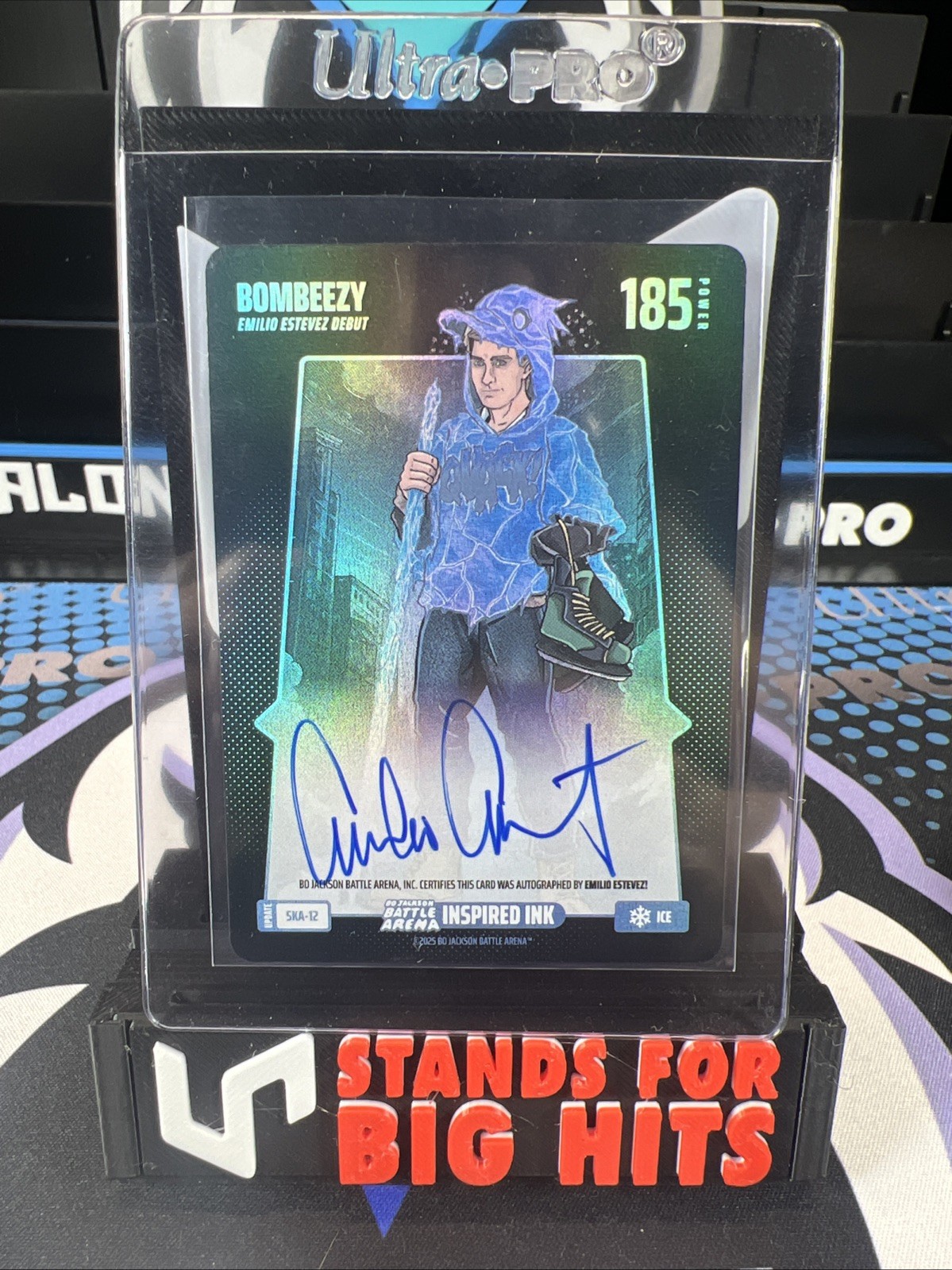 2025 Bo Jackson Battle Arena BOMBEEZY Inspired Ink Ice Autograph Emilio Estevez