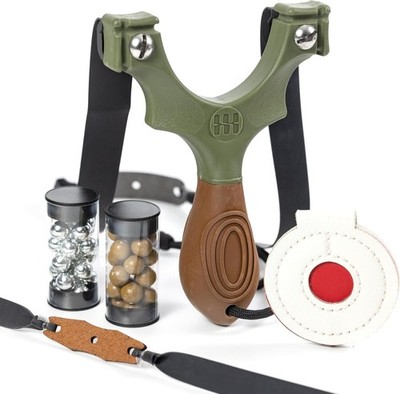 Scout XT Professional Slingshot Set with Target Clay & Steel Ammo High Power Sli