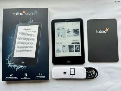 Tolino Vision 2 E-Reader kaum Benutzt, 6 Zoll Display, Hulle und OVP #06-31