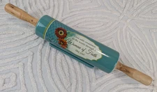 Woman Of Faith Rolling Pin Abbey Press Ceramic Family Christian God Sweetness