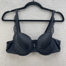 Thirdlove Bra Women 38B Black 24/7 Lace Detail T-Shirt Nylon Comfort Casual