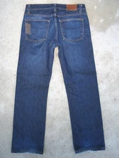 Paige PPD Normandie Slim Straight Jeans Men Size 30 x 27 Blue Distressed+Stretch