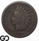 1866 Indian Head Cent Penny, Re-Punched Date, FS-301