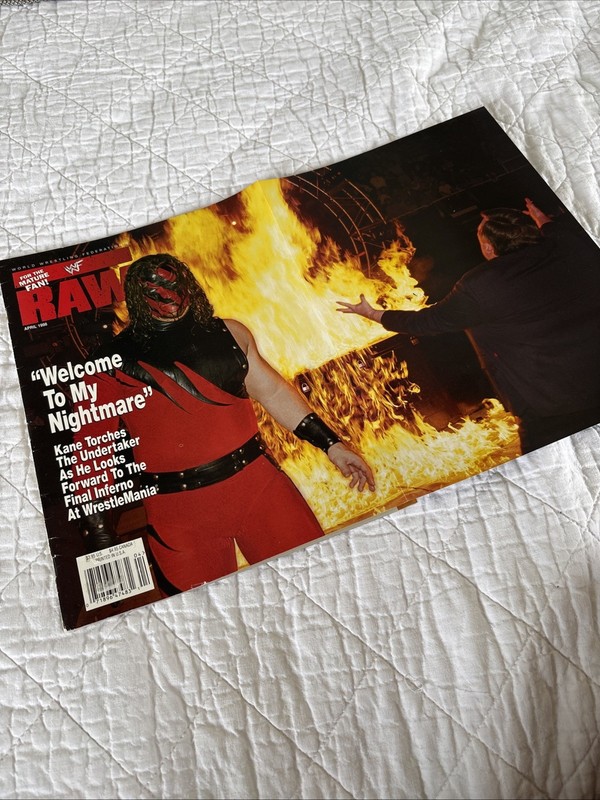 WWF Raw Magazine April 1998 Kane *Has Poster* WWE