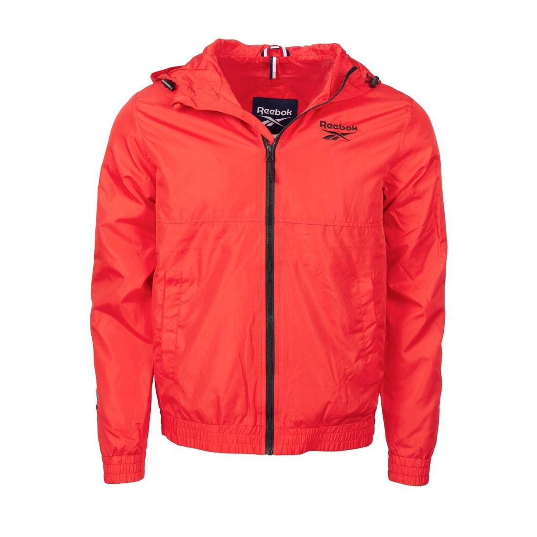 Men’s Reebok $125 Lightweight Hooded Red Windbreaker Jacket Size Large NWT