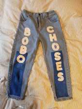 Bobo Choses Colorblock Denim Pants Patchwork Jeans 10-11Y 148cm NWOT