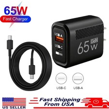 65W Super Fast Charging USB Type C Wall Charger For Samsung S25 S24 S23  Ultra