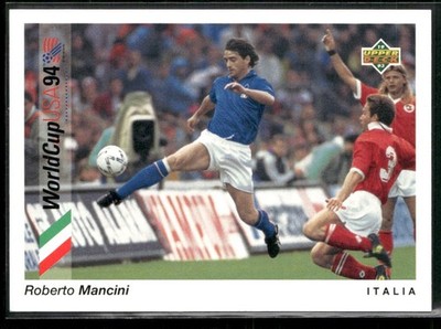 1993 Upper Deck World Cup Preview English/Spanish Roberto Mancini Italy #84