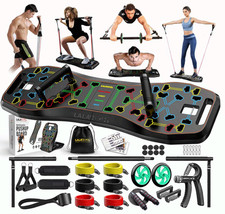 LALAHIGH 36-in-1 Push Up Board w/ Ab Roller & Bands