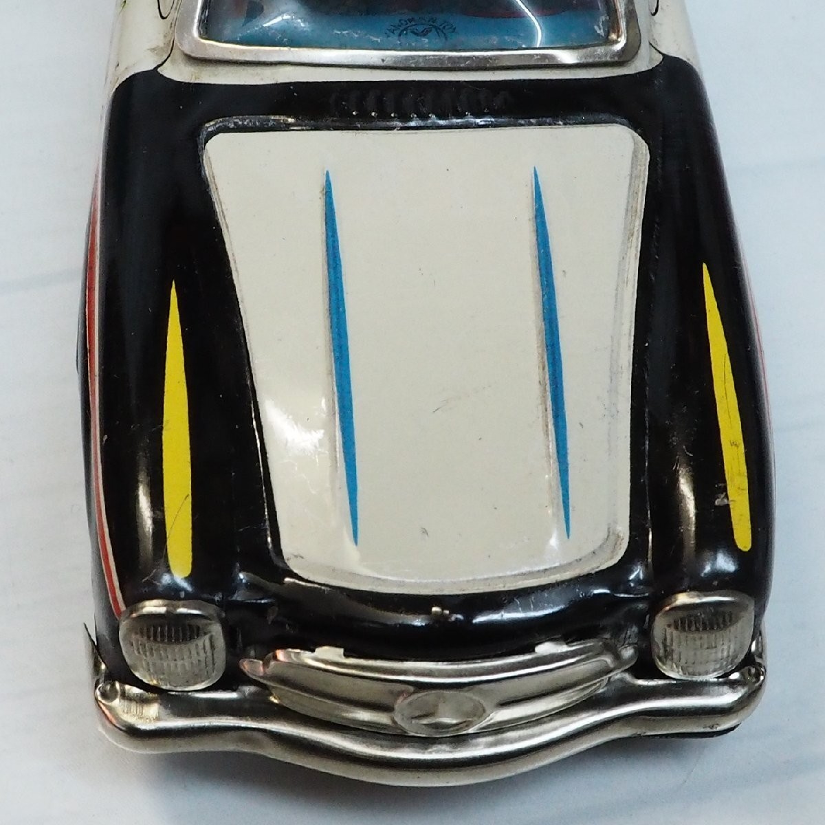 Vintage Yanoman Mercedes Benz 300SL Police Patrol Car Tin Toy