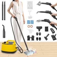 WICHEMI Steam Cleaner with Extension Pole, 51 oz, Steam Cleaner for Home, Adj...