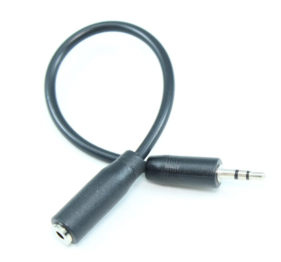 6inch 2.5mm Mini-Stereo TRS Male to Female Speaker/Audio EXTENSION Cable - Image 2 of 2