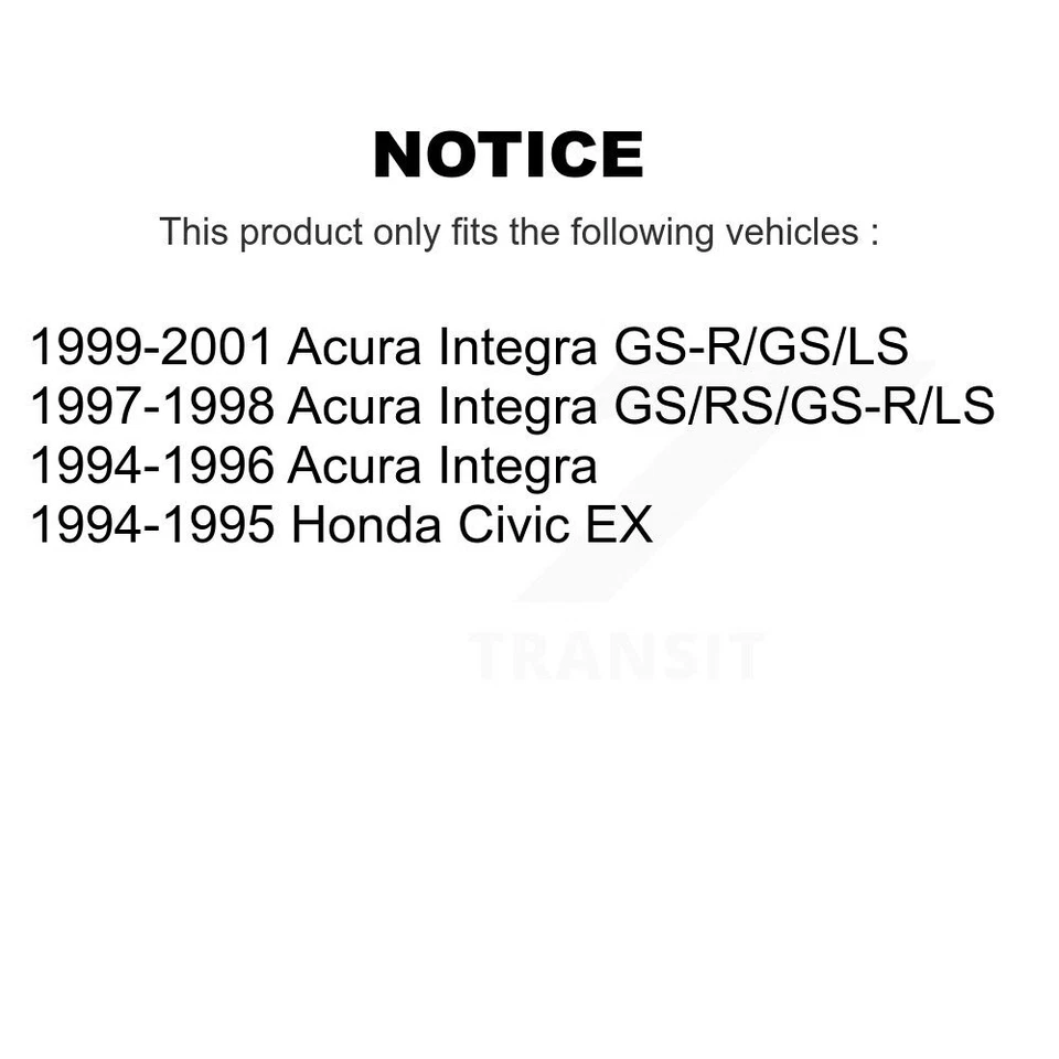 Ceramic Quiet Front Brake Pads for Acura Integra 1994-2001 oeZ2 Daily Driver - Image 2 of 2