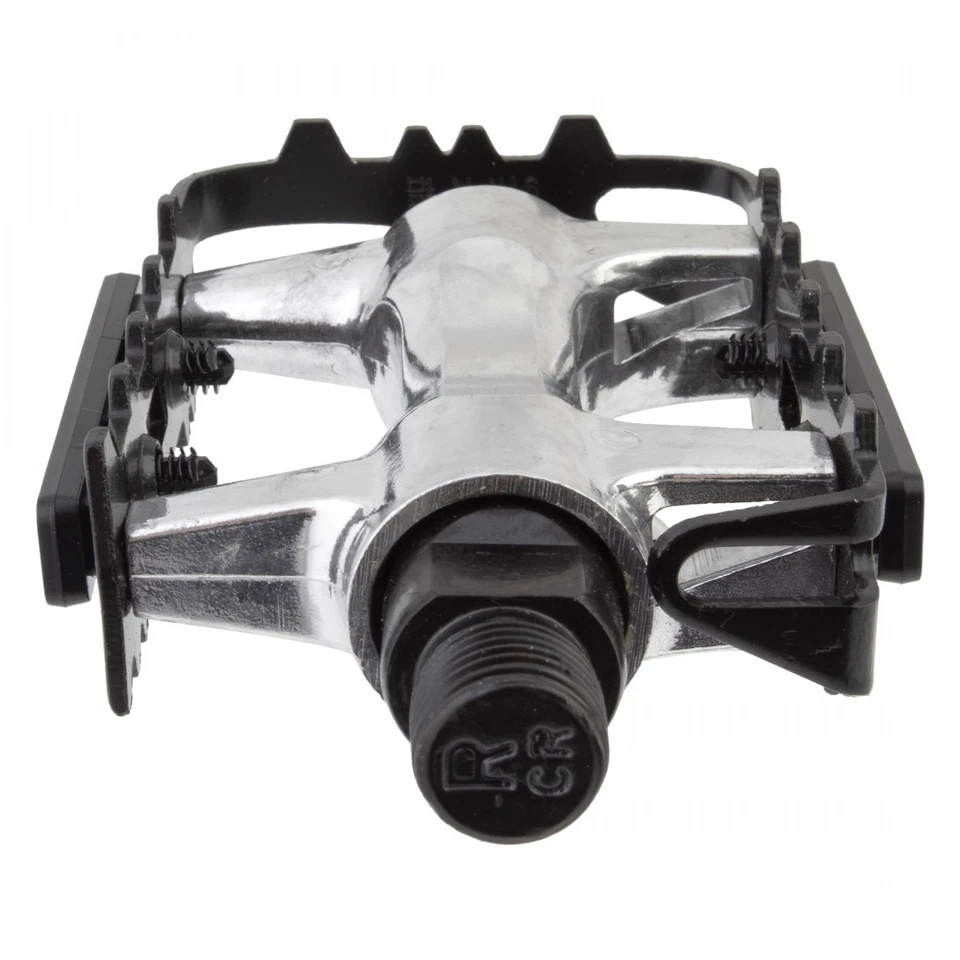 Sunlite Bajo Perfil ATB 9/16" Cuerpo de Aleación Jaula de Acero Nylon Puntera Correas Negro/Plateado Foto 3 de 4