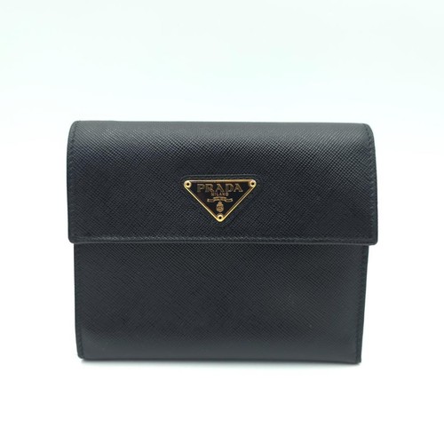 Prada Triangle Logo Bifold Wallet Saffiano Unused 1M0170